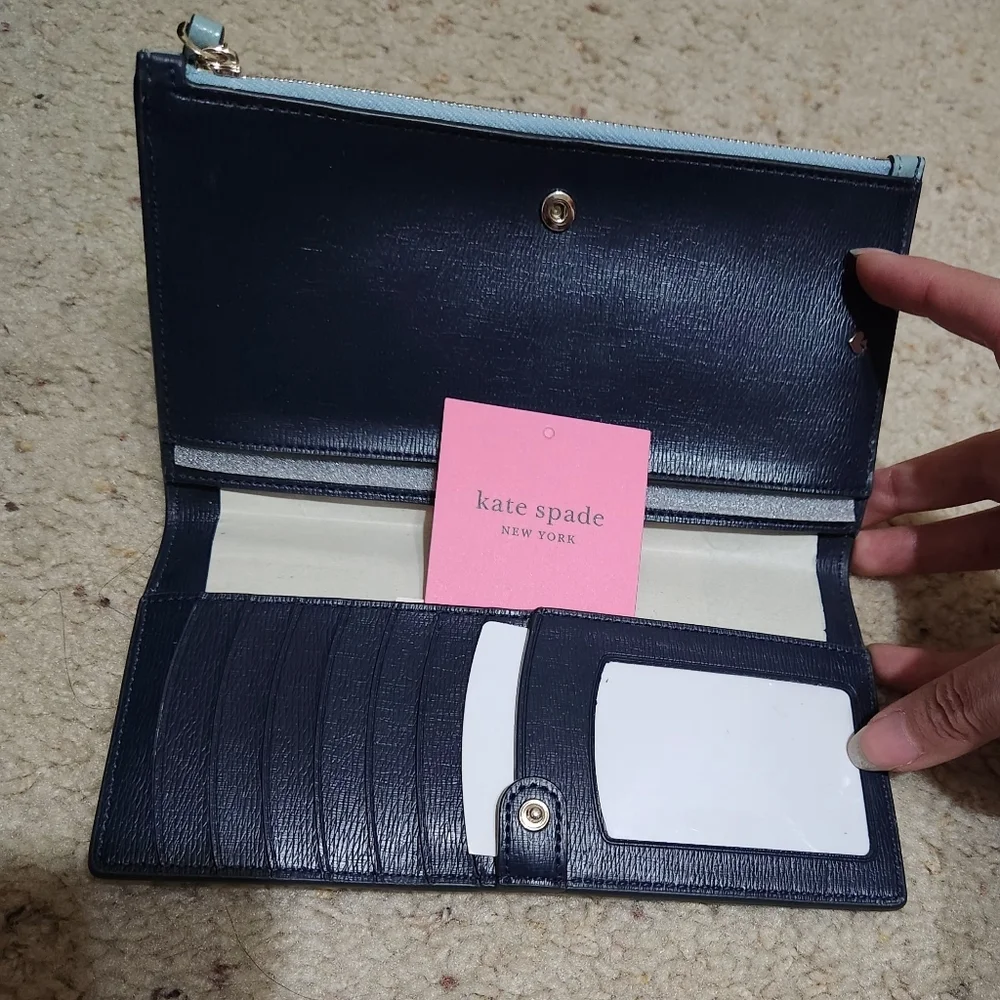 Kate Spade Spencer‎ Continental Wristlet In Frosted Spearmint NWT